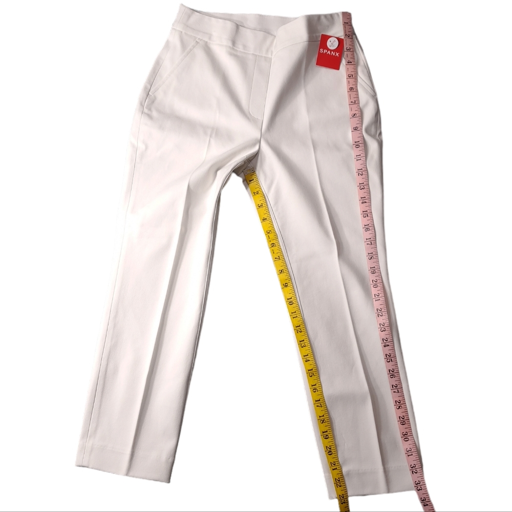 SPANX Women's Slim Straight Pants Classic White Size S Petite 20372Q Grey Lining - Picture 7 of 16
